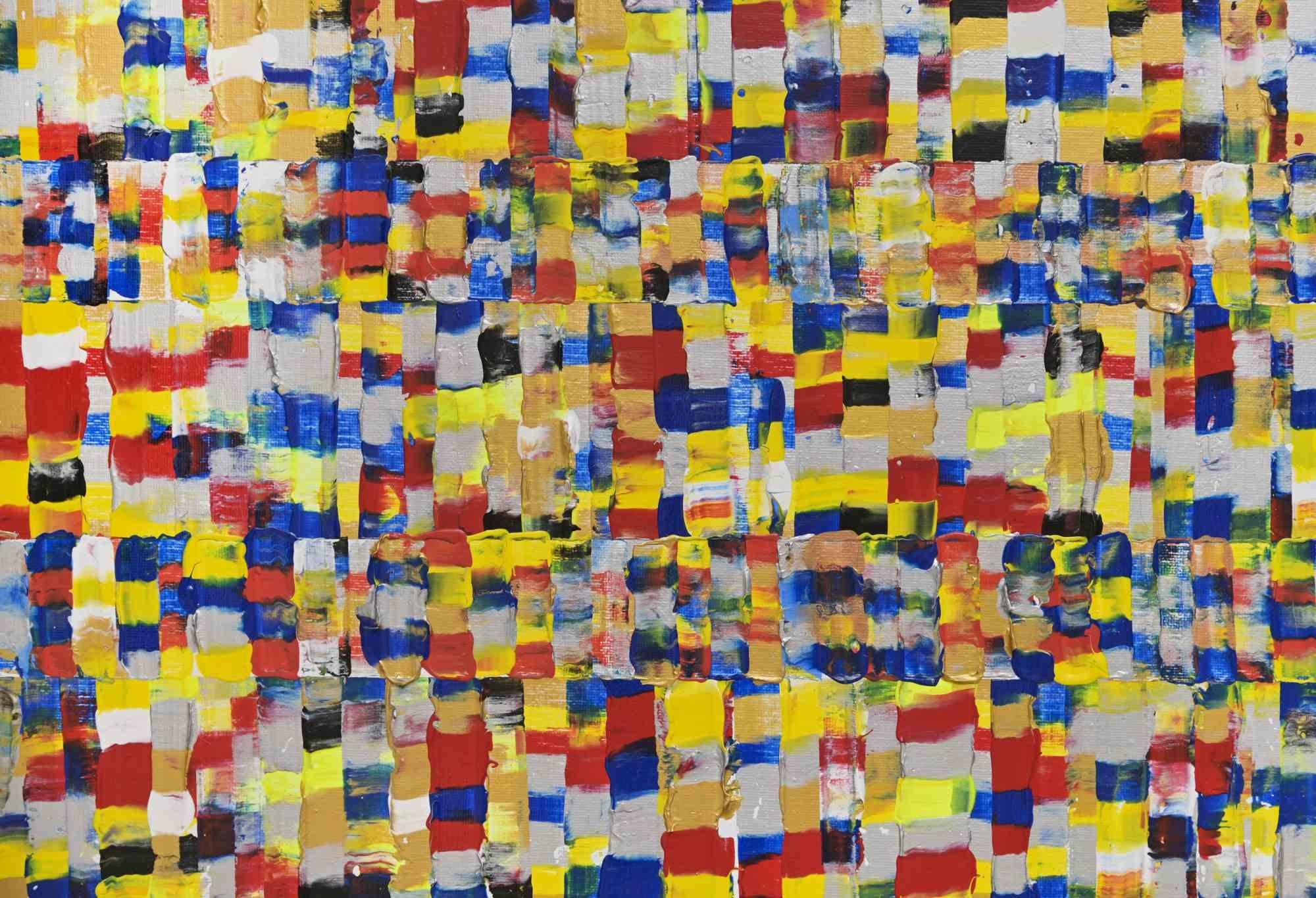 Mer de Couleurs - Tríptico de Acrílicos sobre Lienzo - 2019 - Painting Abstracto de K.W. Cap