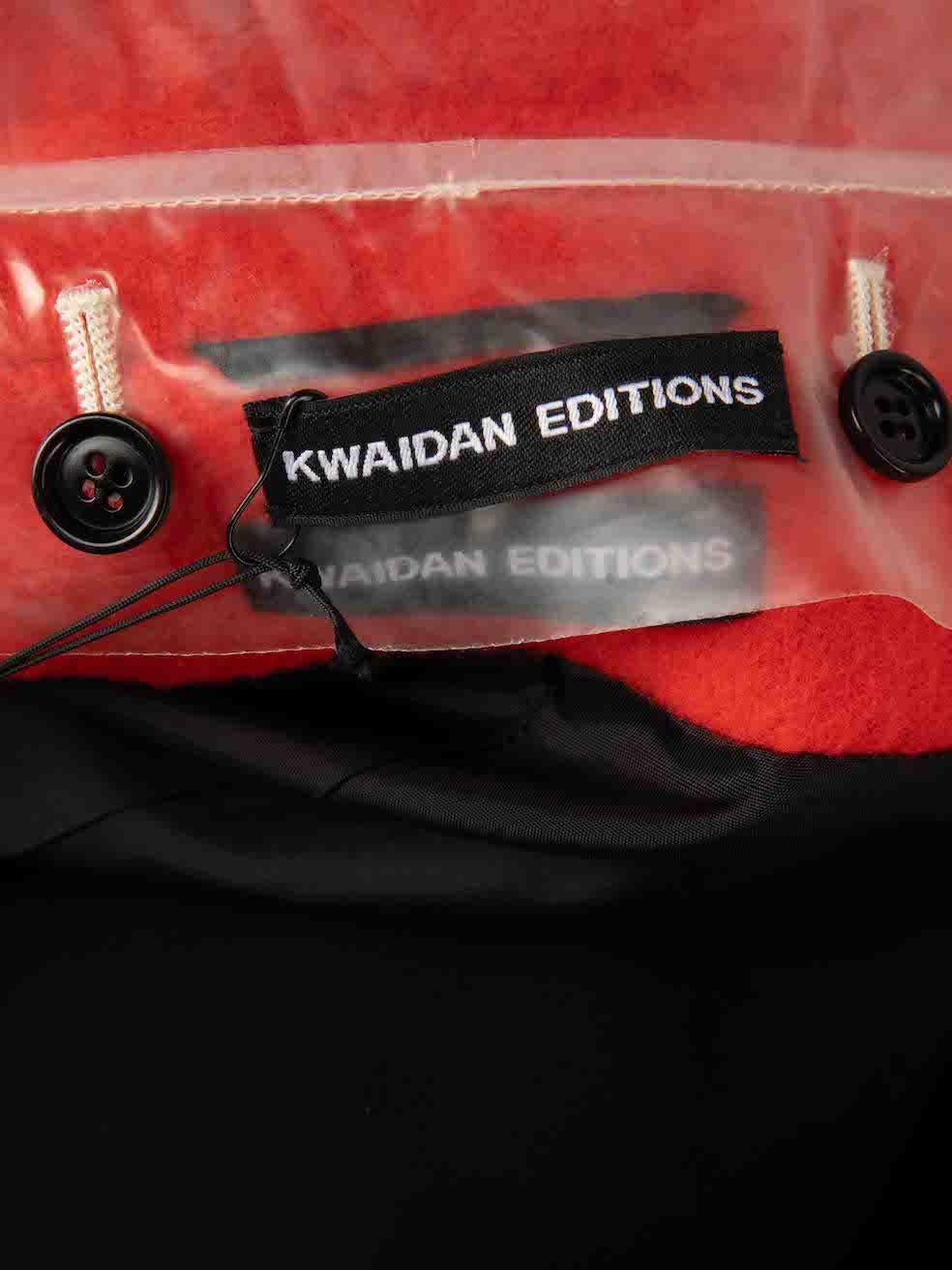Kwaidan Editions Red Wool Translucent Layer Coat Size S For Sale 1