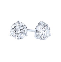 Clous d'oreilles élégantes Kwiat en platine avec diamants de 1,32 carat