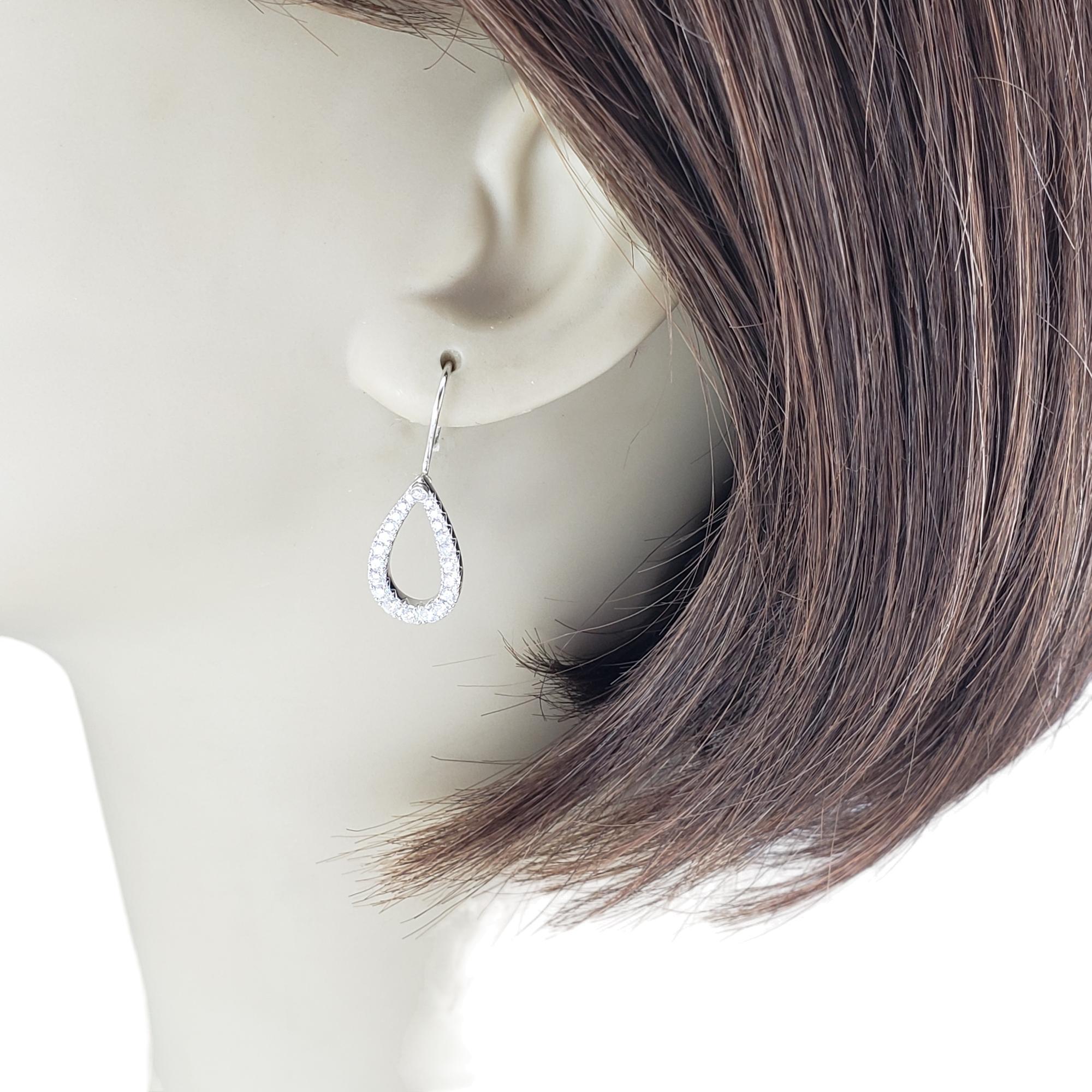 Kwiat 18 Karat White Gold and Diamond Tear Drop Earrings #17246 For Sale 3