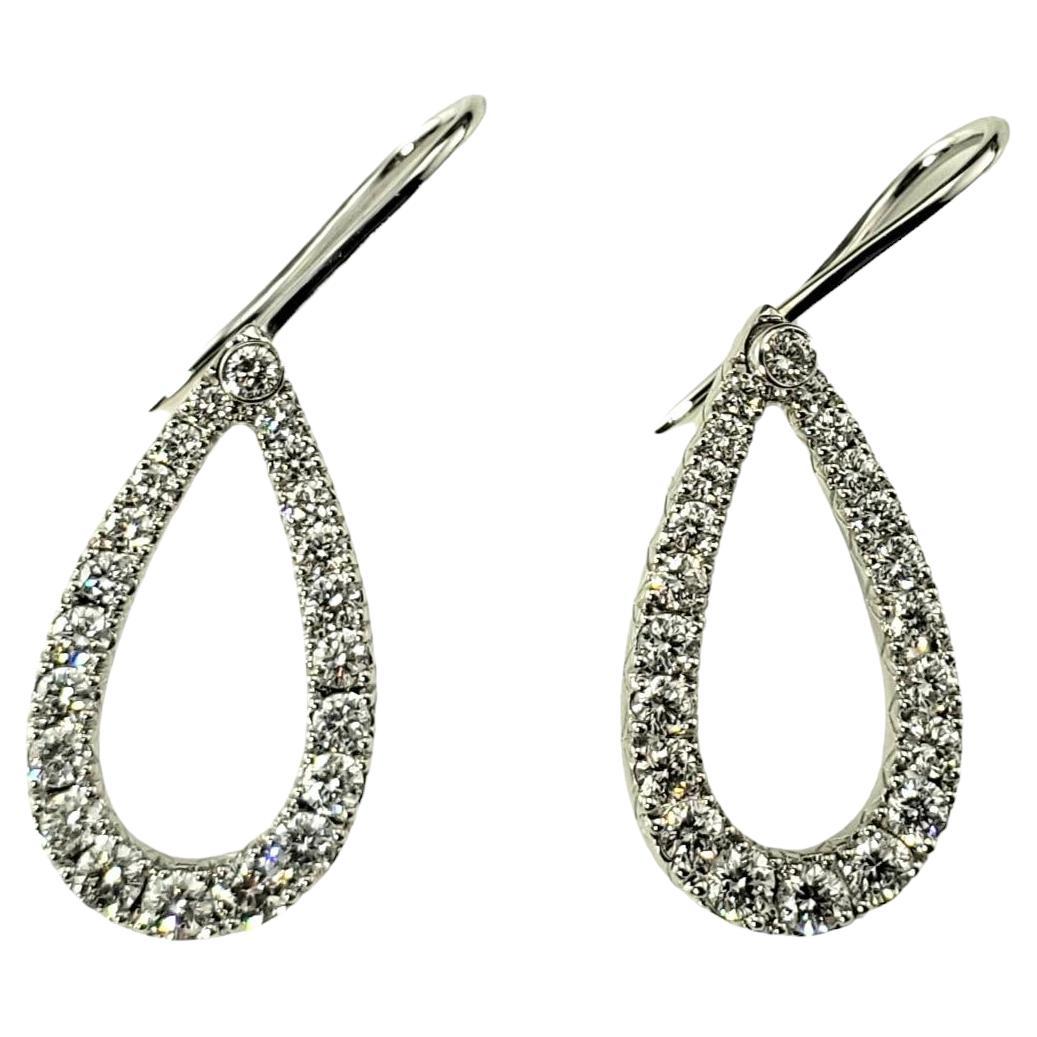 Kwiat 18 Karat White Gold and Diamond Tear Drop Earrings #17246 For Sale