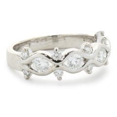 Kwiat 18 Karat White Gold Diamond Floral Band