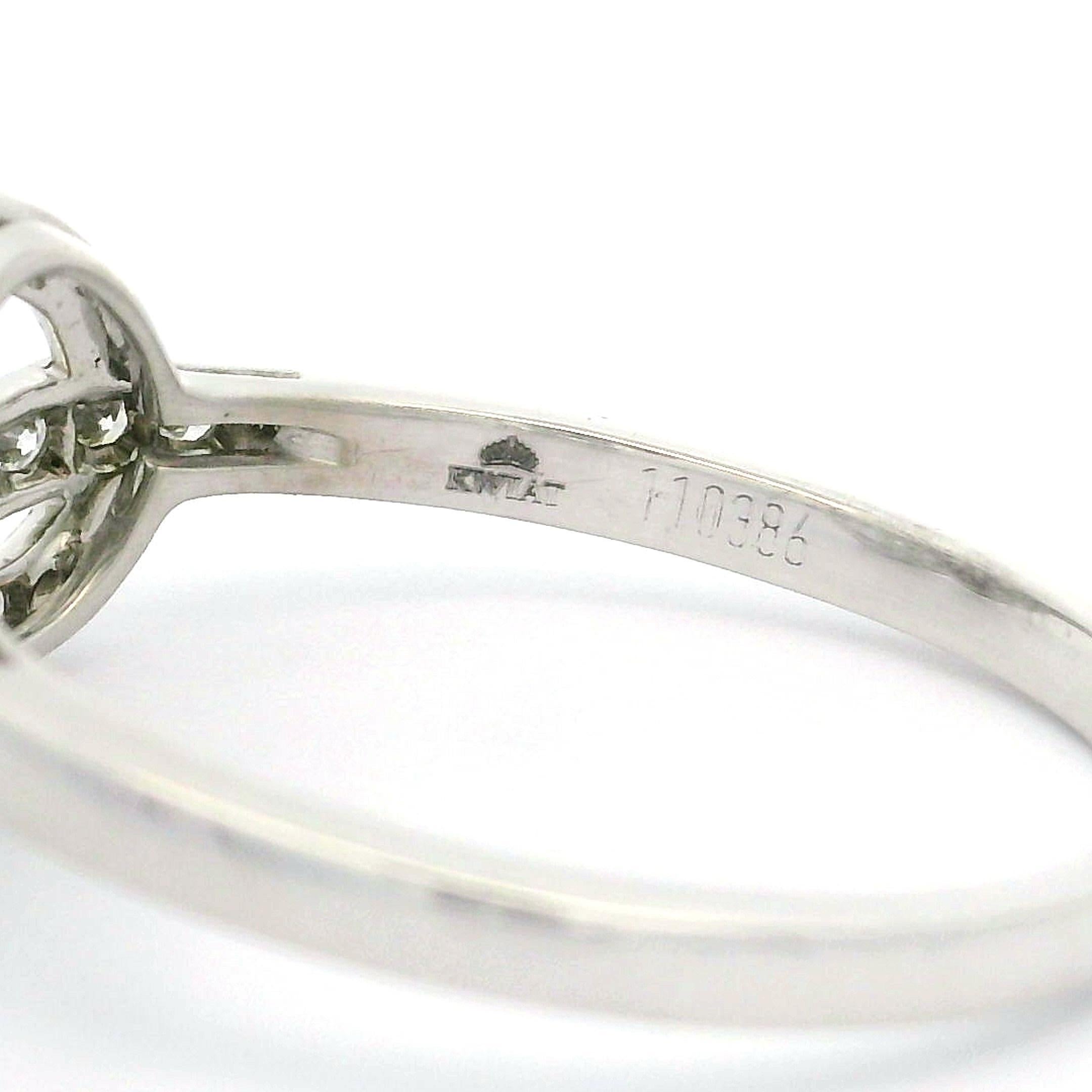 Kwiat 18k White Gold 0.40ctw Pave & Bezel Diamond Knot Ring 