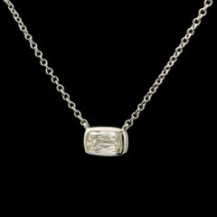 Kwiat 18k White Gold 0.50ctw Ashoka Cut Diamond Solitaire Pendant Necklace
