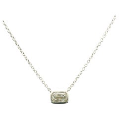 Kwiat 18k White Gold 0.50ctw Ashoka Cut Diamond Solitaire Pendant Necklace