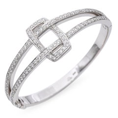 Kwiat 18k White Gold 2.12tcw Diamond Hinged Bracelet