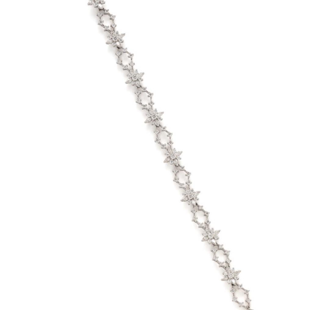 Taille brillant Bracelet de la collection Kwiat en or blanc 18 carats et diamants