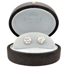 Kwiat, 3.11 Carat Round Brilliant Cut Diamond Stud Earrings