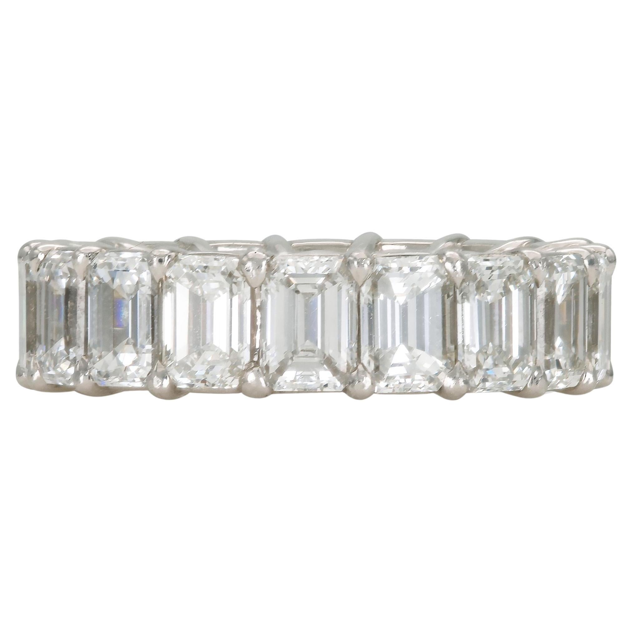 Kwiat 5.65 Carat Emerald Cut Diamond Eternity Band