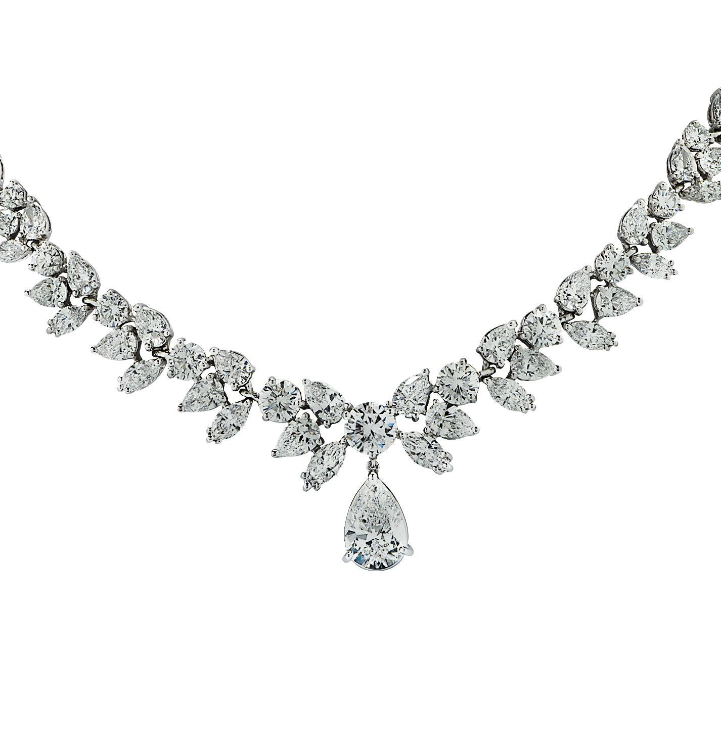 Vivid Diamonds 40.10 Carat Diamond Necklace  In Excellent Condition In Miami, FL