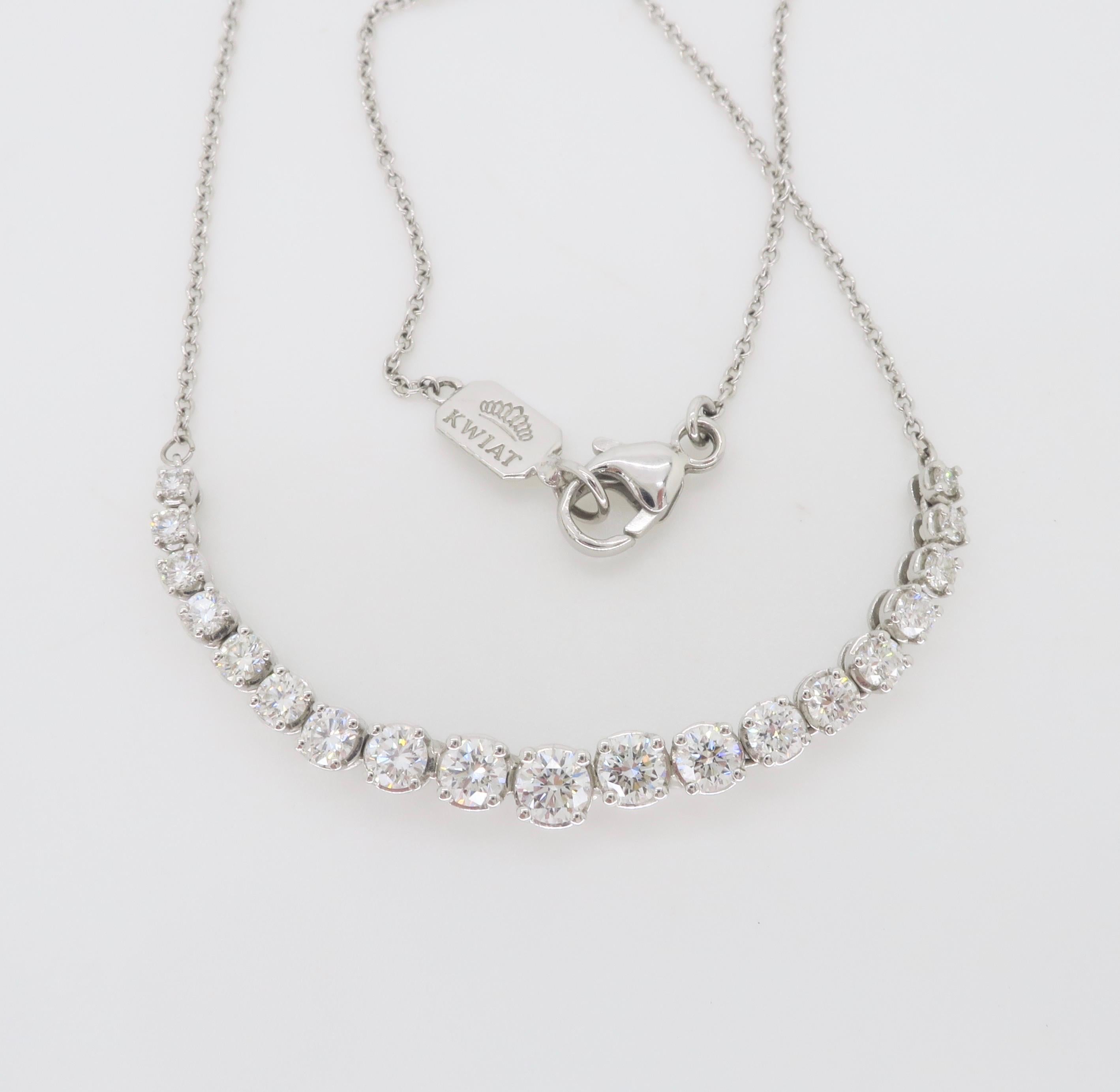 Women's Kwiat Diamond Demi-Riviera Necklace For Sale