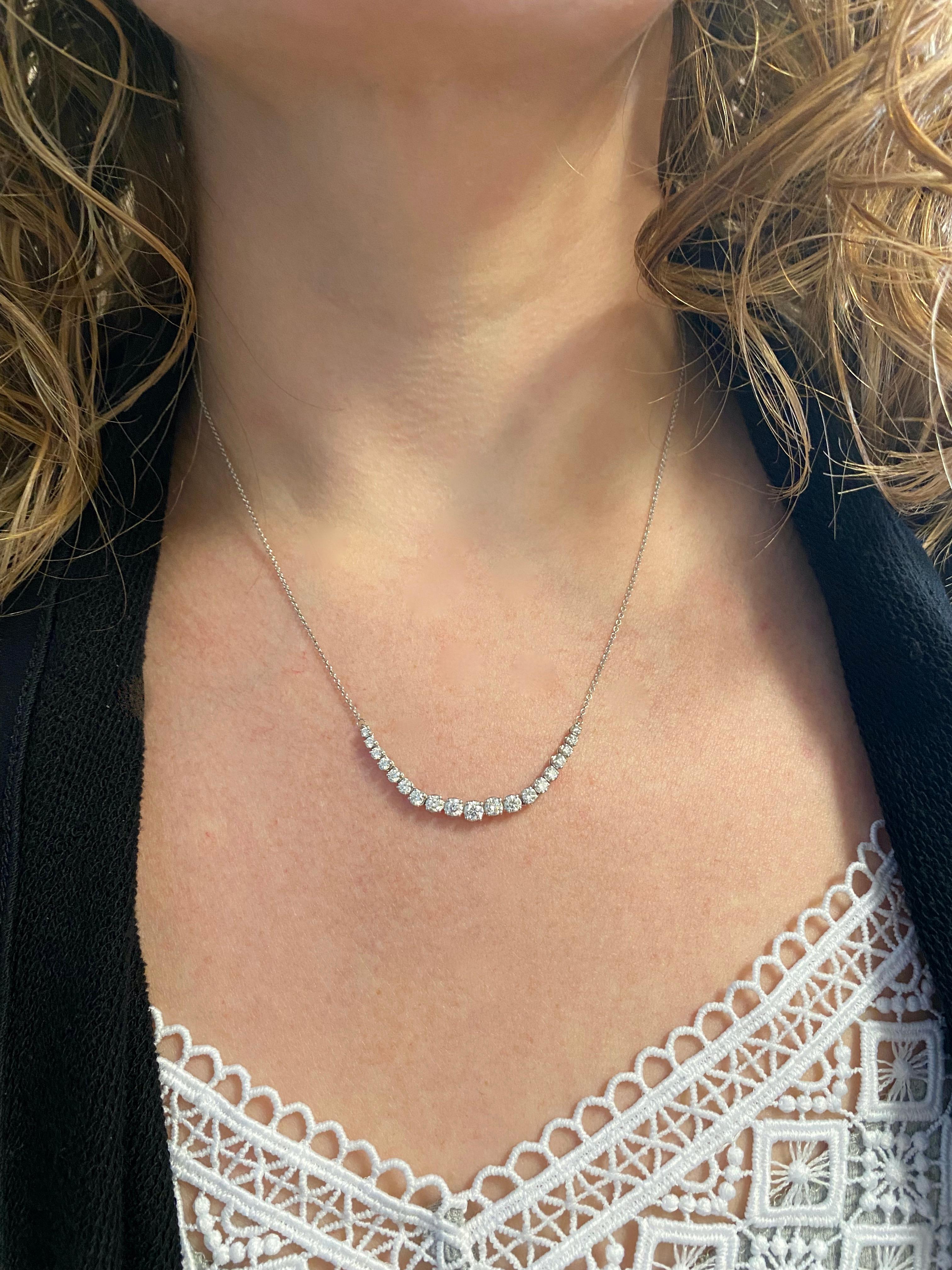 Kwiat Diamond Demi-Riviera Necklace For Sale 1