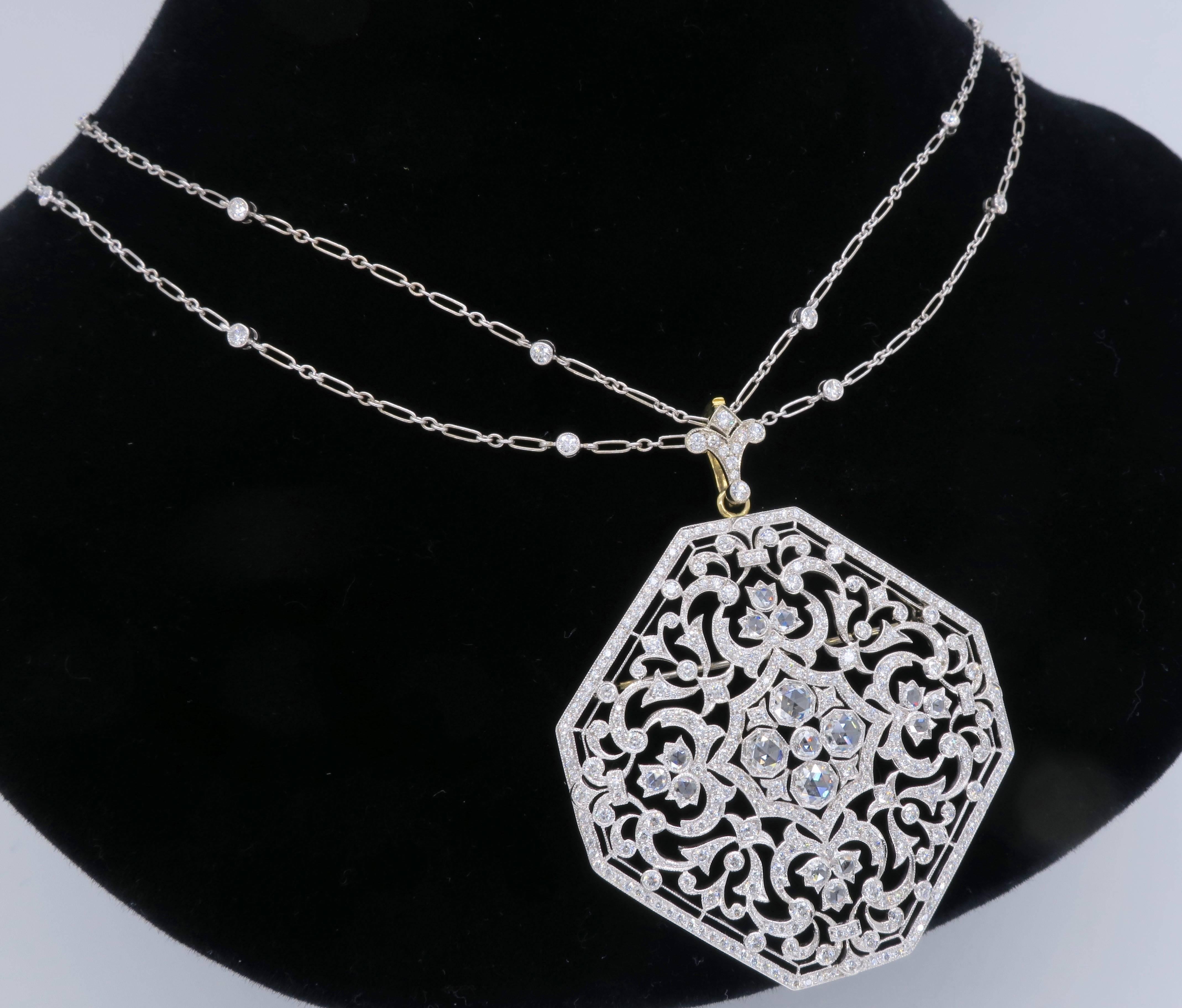 Kwiat Diamond Medallion Pendant Necklace 1