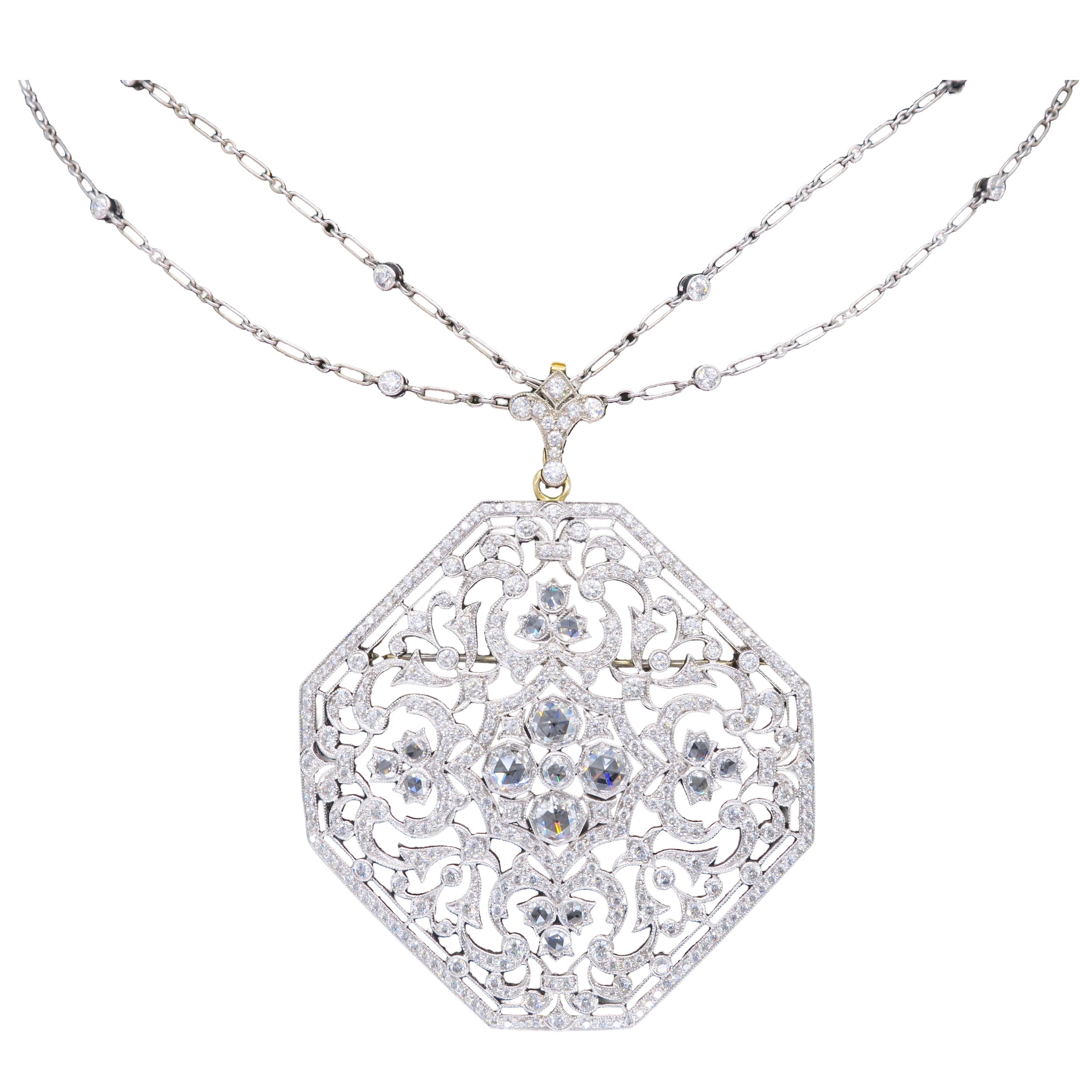 Kwiat Diamond Medallion Pendant Necklace