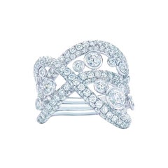 Bague Kwiat en or blanc 18 carats et diamants de la collection Entwine