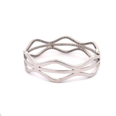 Kwiat Diamond Wave Cuff 18k White Gold