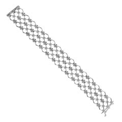 Bracciale Kwiat Jasmine con diamante rotondo da 5,28 carati in oro bianco 18k