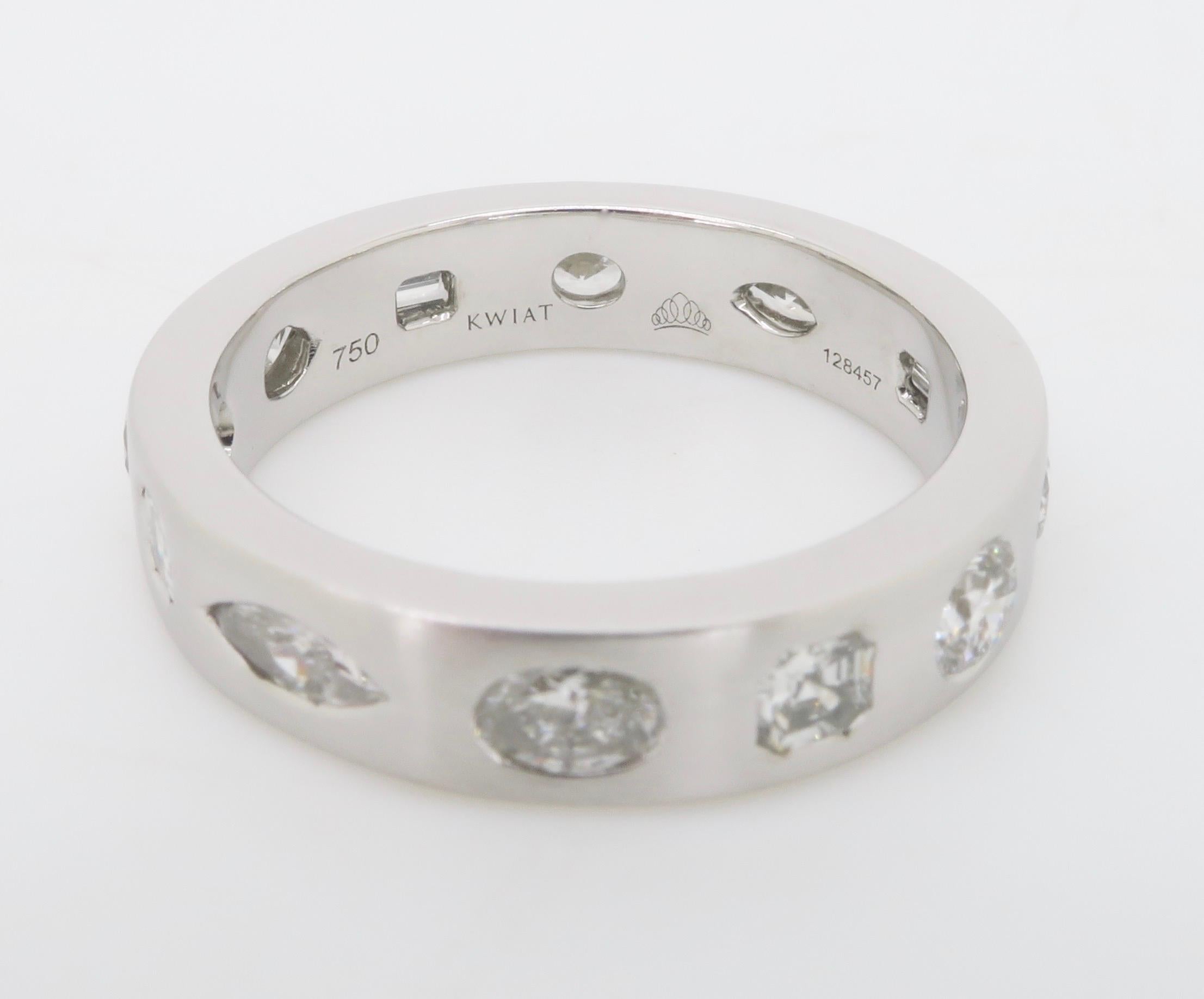Kwiat Multi-Shaped Diamond Stackable Ring For Sale 5