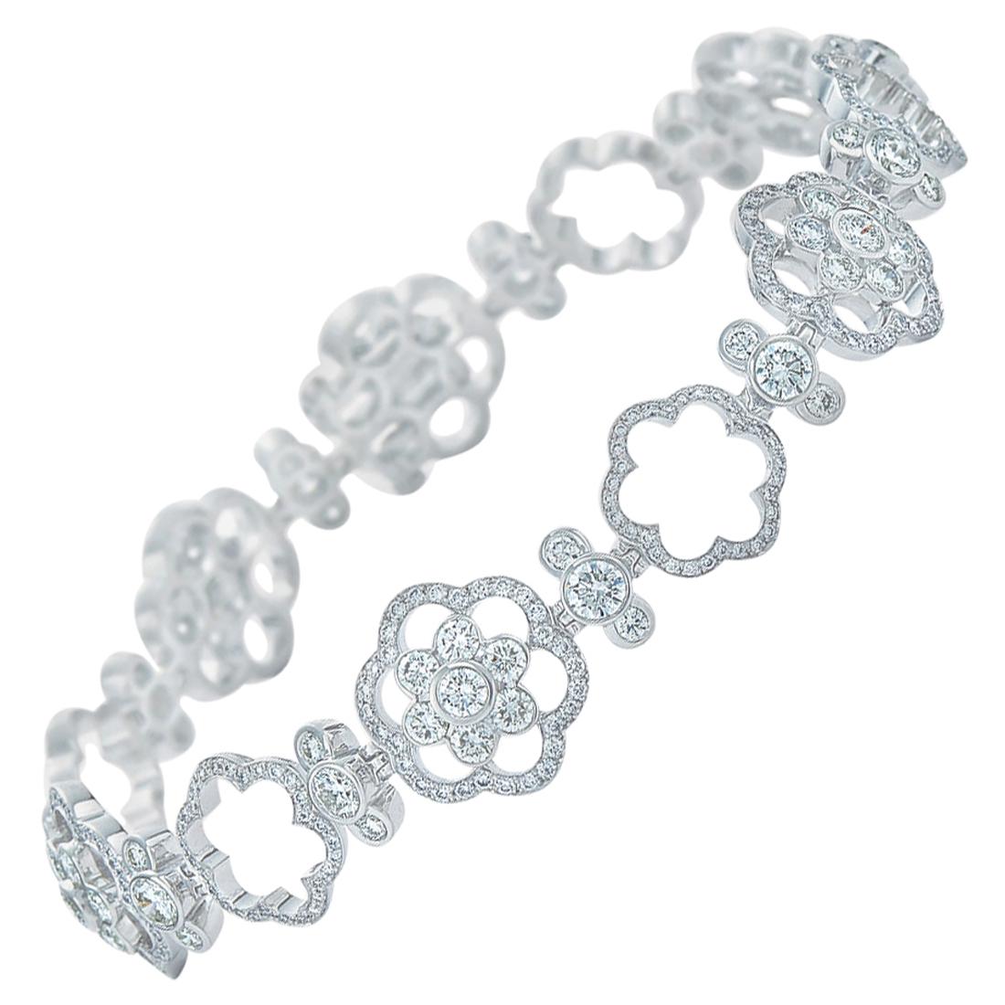 Kwiat Oasis Diamond Bracelet in 18 Karat White Gold