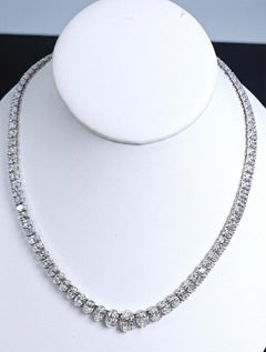 Kwiat Platin Diamant-Halskette 32 Karat Gesamt GIA zertifiziert D-F VVS-VS