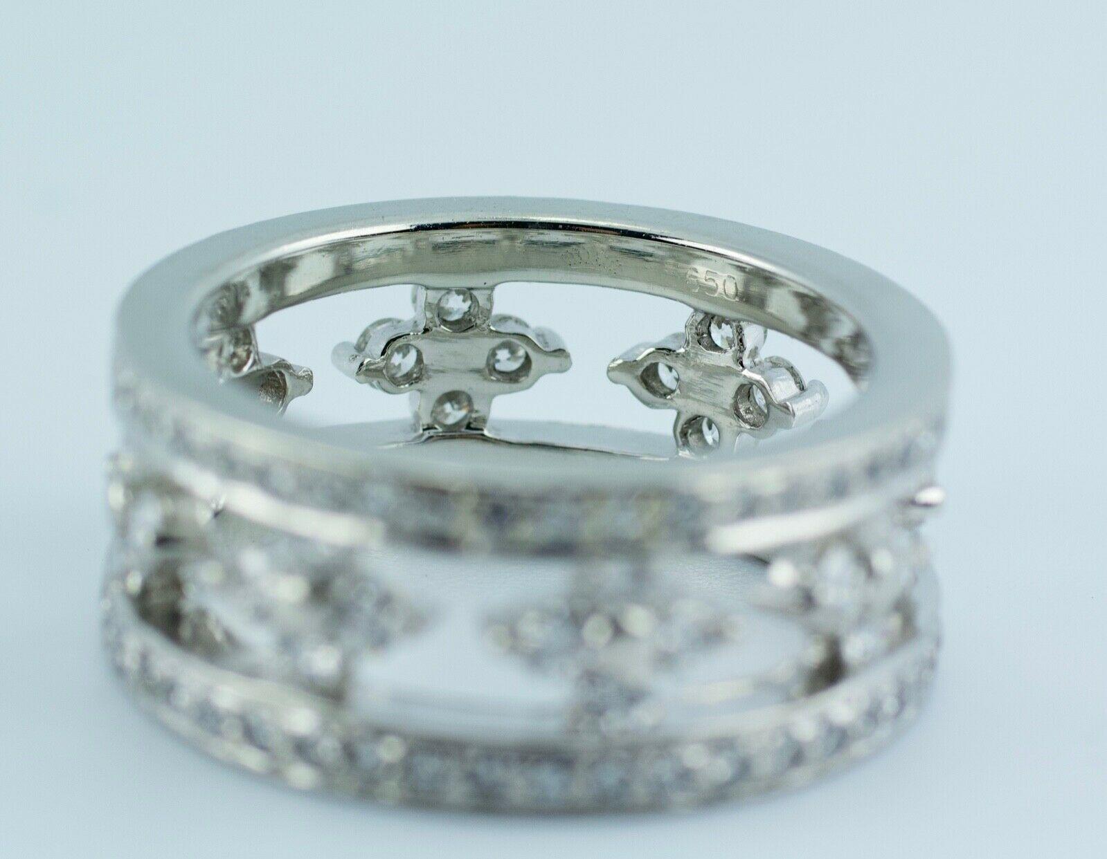 KWIAT Platinum Jasmine Eternity Ring with Diamonds Ring MSRP $7400 2