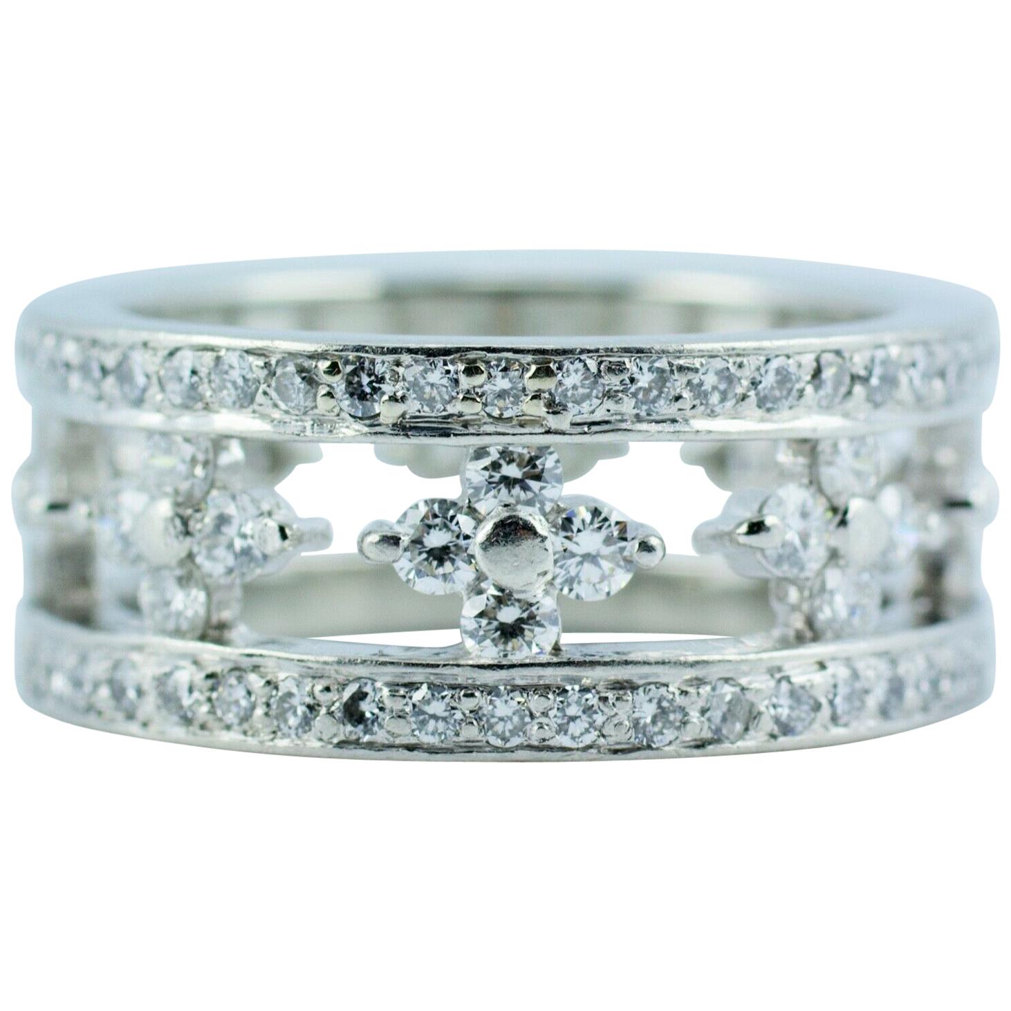 KWIAT Platinum Jasmine Eternity Ring with Diamonds Ring MSRP $7400