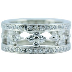 KWIAT Platinum Jasmine Eternity Ring with Diamonds Ring MSRP $7400