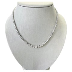 Kwiat Riviera Diamant-Tennis-Halskette aus Platin mit 15,12 TCW