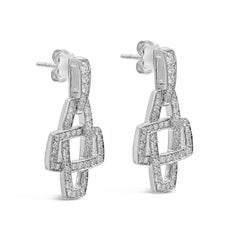 Kwiat 1.50 Quilates Total Pendientes Cruzados de Diamante Brillante Redondo