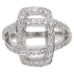 Retro Kwiat Solaris 18 Karat White Gold Diamond Ring