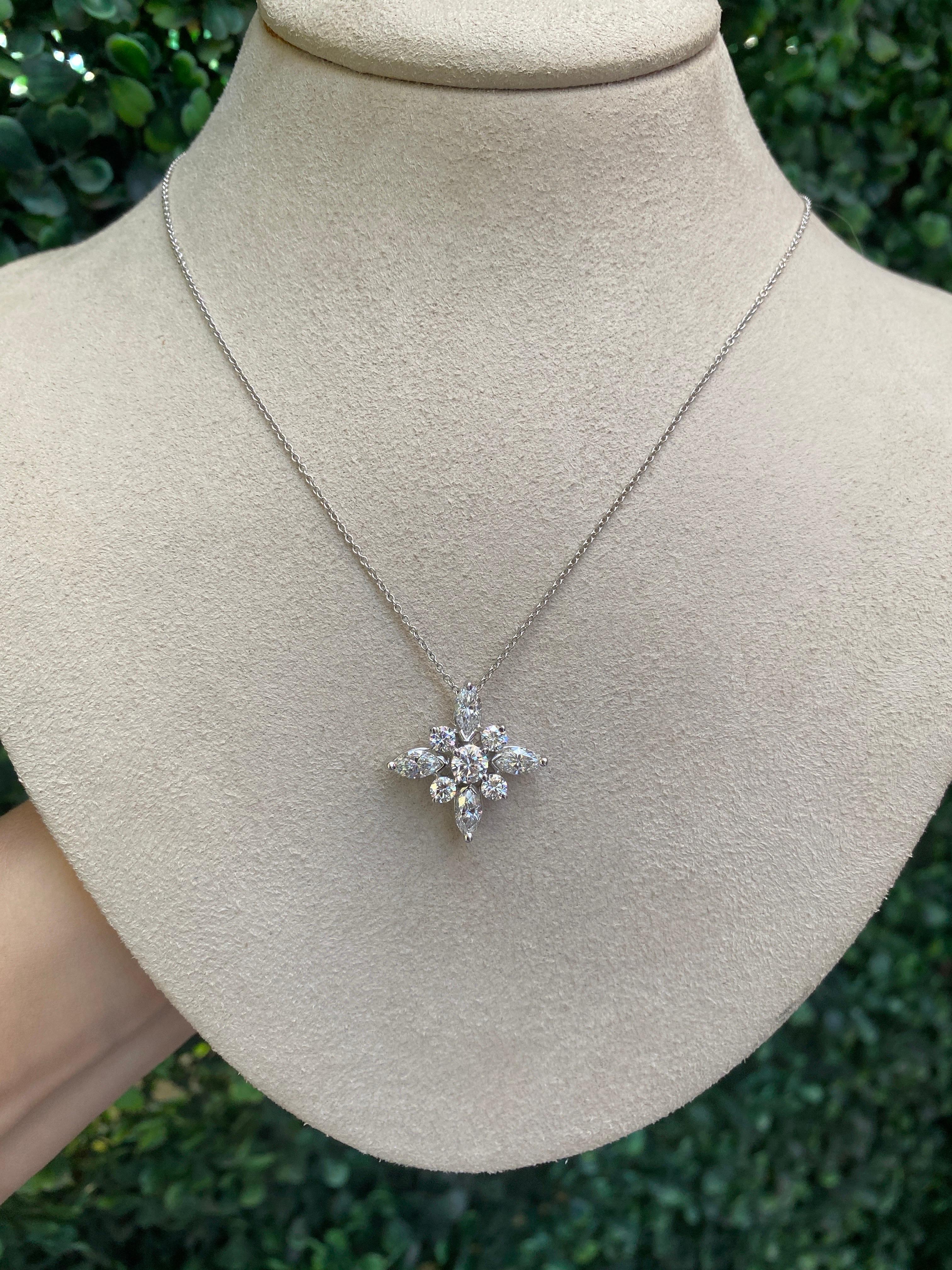 Kwiat Star Collection Anhänger Halskette mit 1,418 Ctw Diamanten in Platin gefasst 5