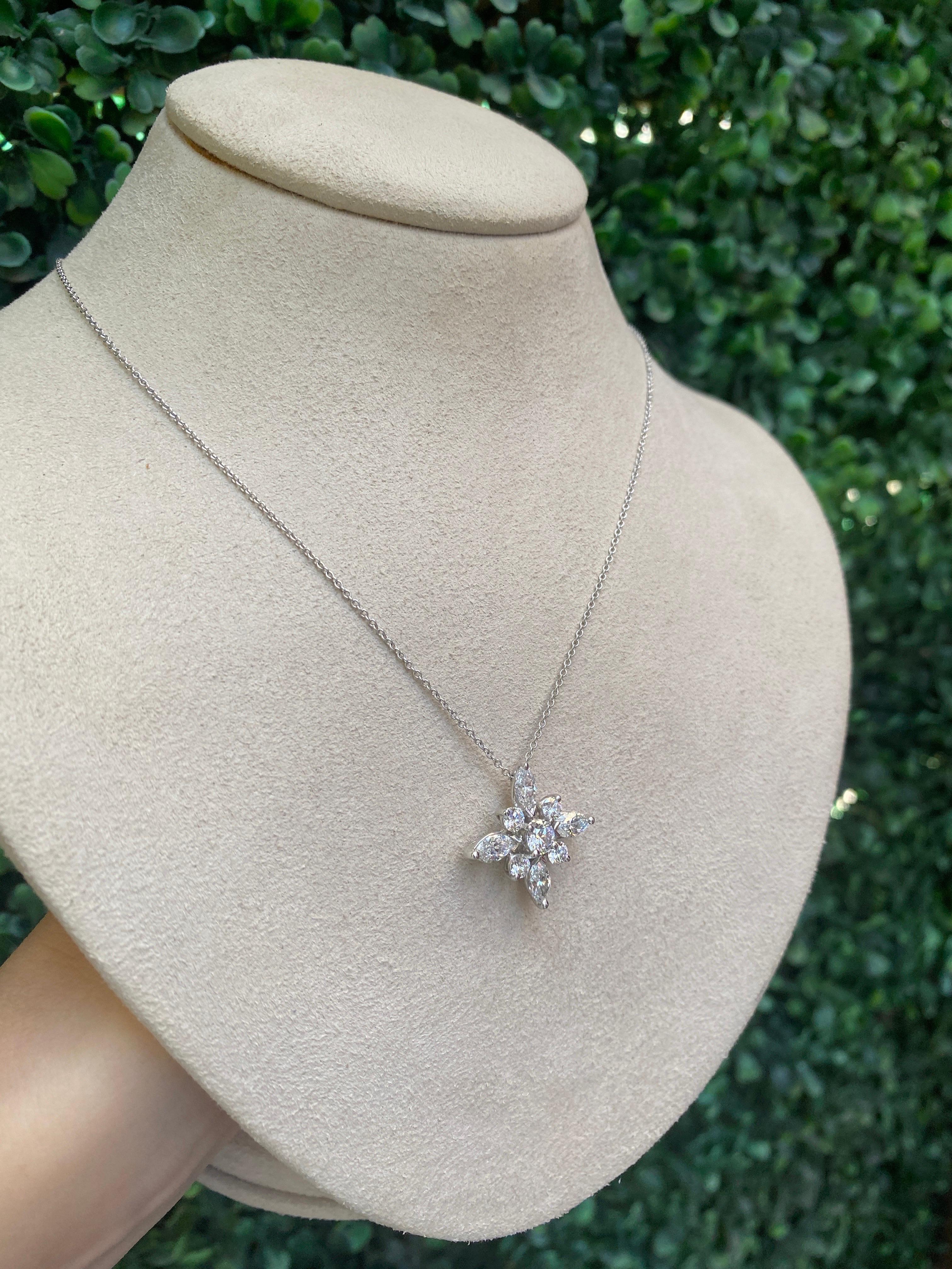Kwiat Star Collection Anhänger Halskette mit 1,418 Ctw Diamanten in Platin gefasst 6