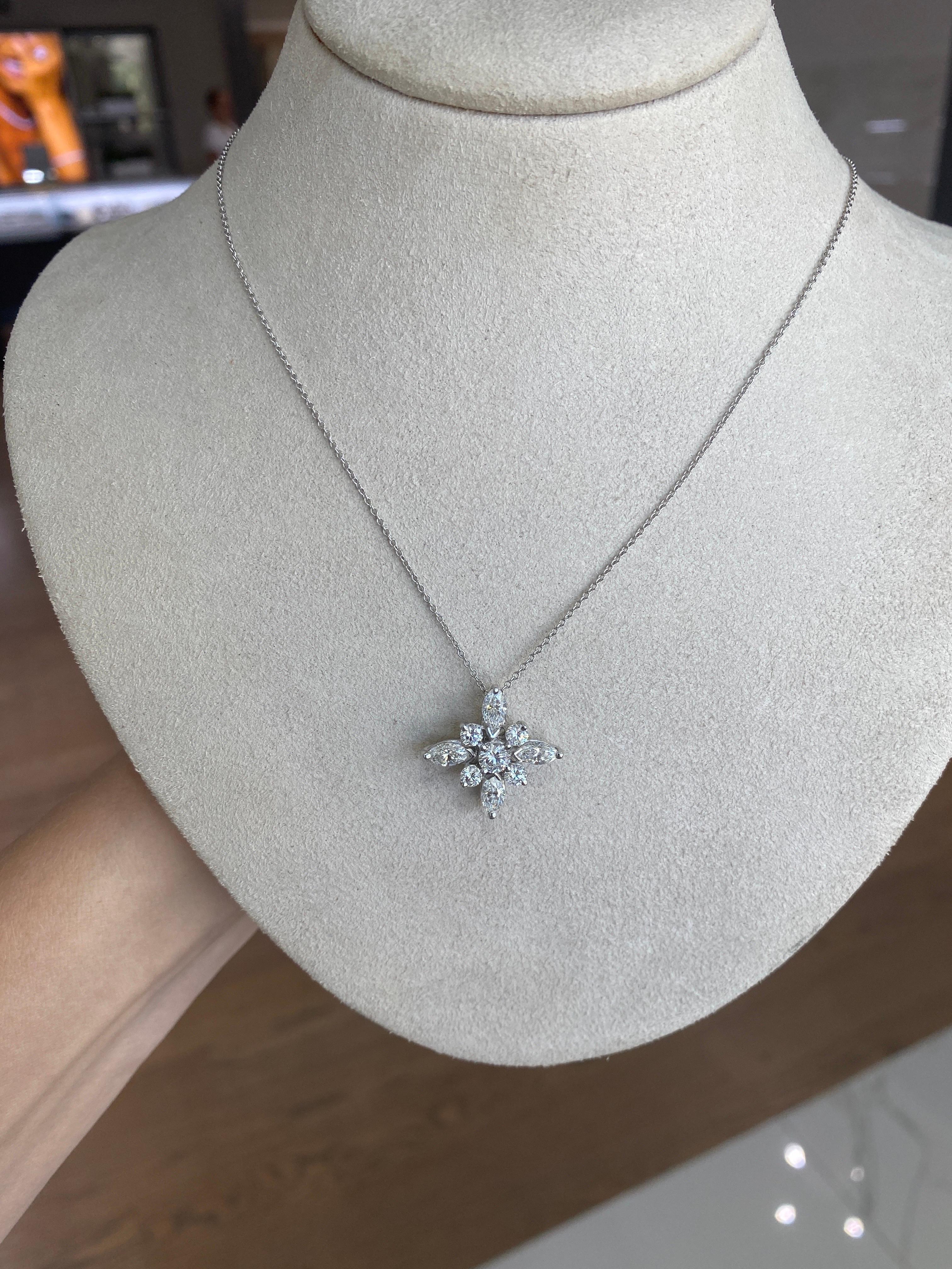 Kwiat Star Collection Anhänger Halskette mit 1,418 Ctw Diamanten in Platin gefasst 1