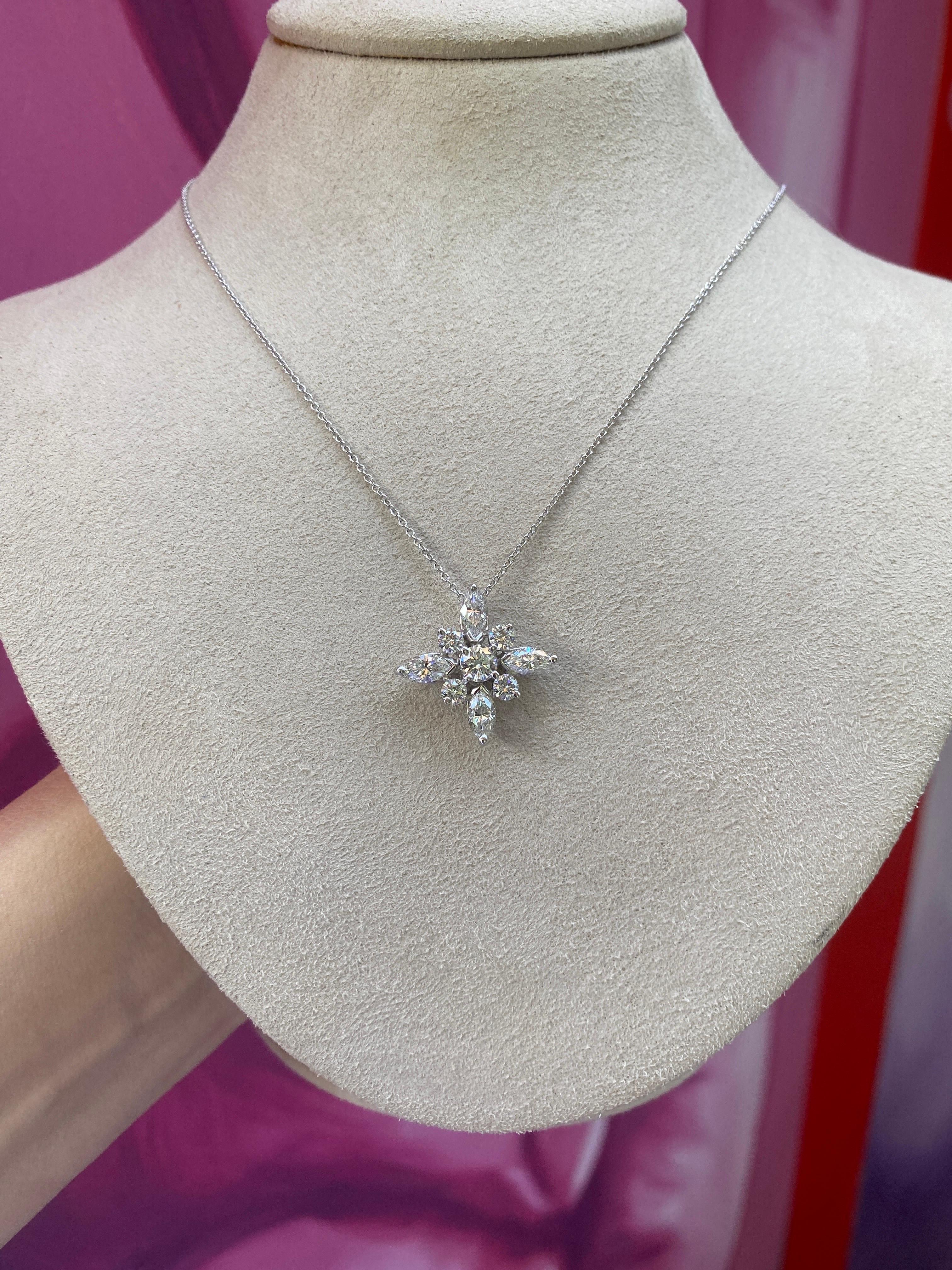 Kwiat Star Collection Anhänger Halskette mit 1,418 Ctw Diamanten in Platin gefasst 2