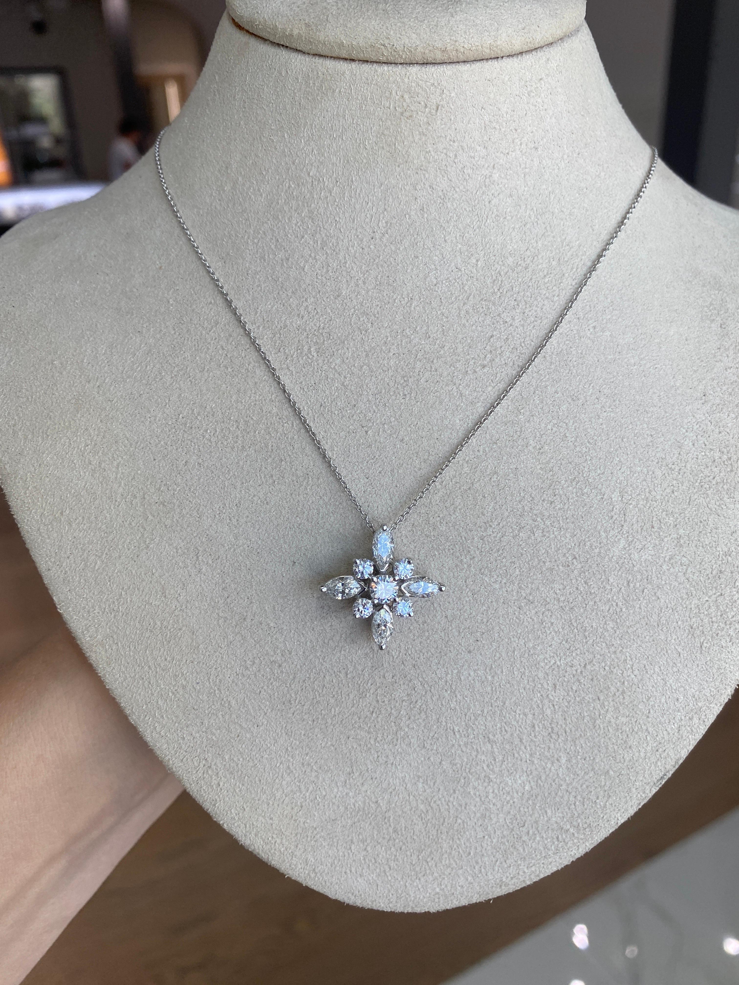Kwiat Star Collection Anhänger Halskette mit 1,418 Ctw Diamanten in Platin gefasst 4