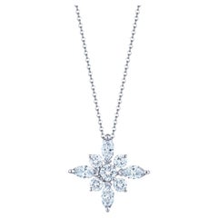 Kwiat Star Collection Anhänger Halskette mit 1,418 Ctw Diamanten in Platin gefasst