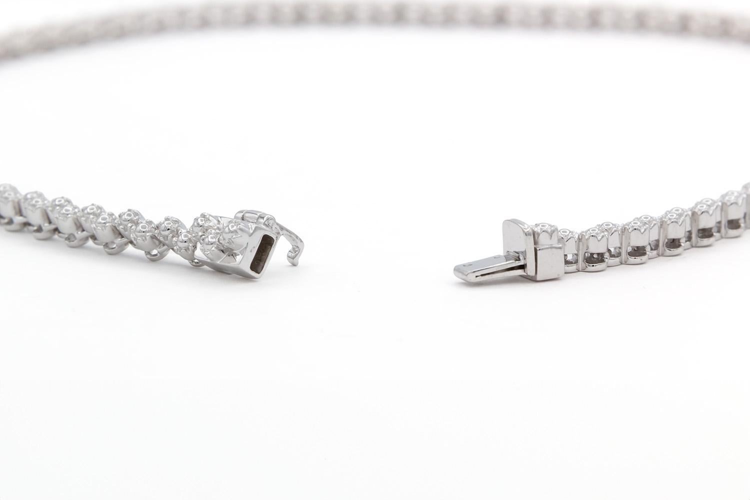 Collana di diamanti Kwiat Stardust Zigzag Graduated in oro bianco 18k 5,27ctw in vendita 2