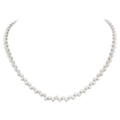 Kwiat Stardust Zigzag Graduated Diamond Necklace 18k White Gold 5.27ctw