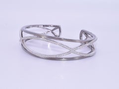 Kwiat Wave Bangle in 18 Karat White Gold
