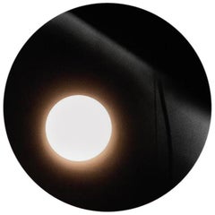 Kwic Italienische minimalistische Glas-Metall-Wand- oder Deckenlampe, schwarz oder bronze, groß