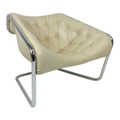 Kwok Hoi Chan Boxer Leather Lounge Chair for Steiner, circa 1971, France