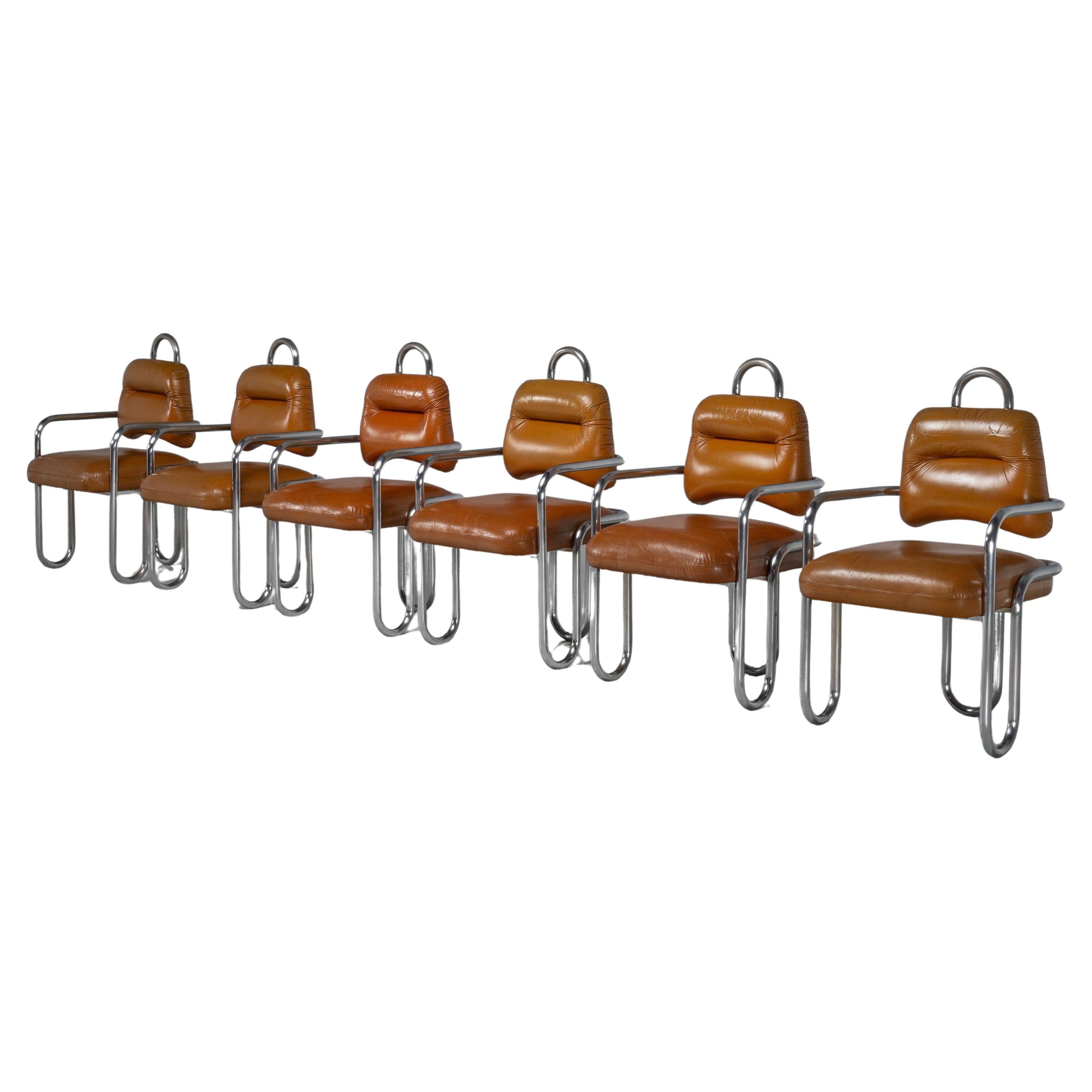 Kwok Hoi Chan dining chairs made by Steiner France 1970