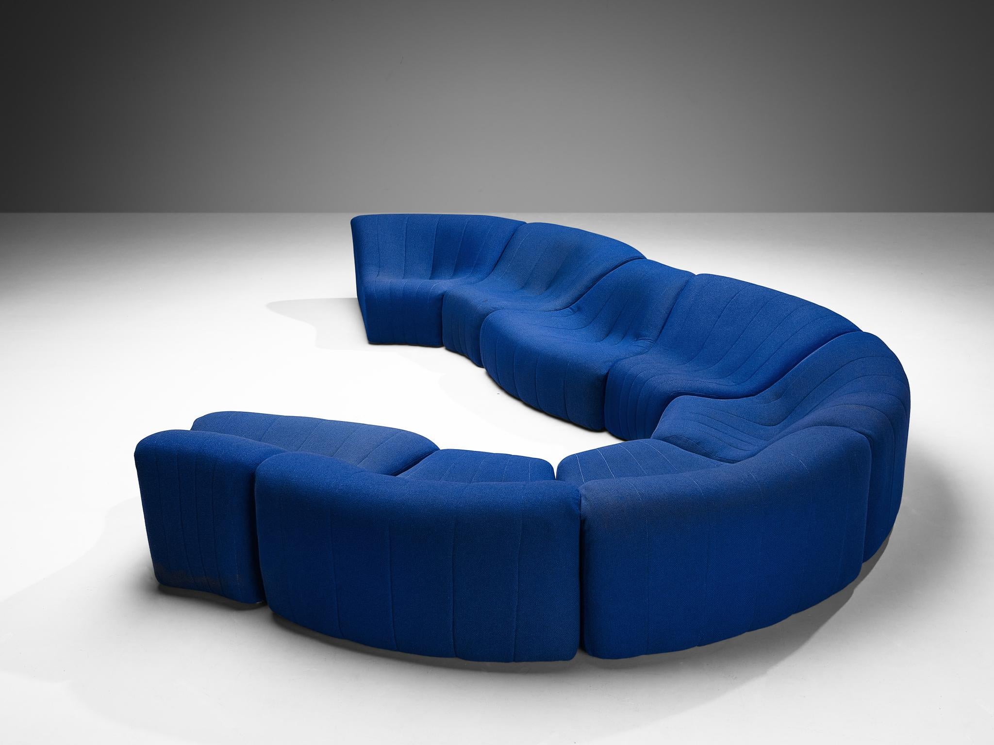 Fabric Kwok Hoi Chan for Steiner 'Chromatic' Bright Blue Modular Sofa