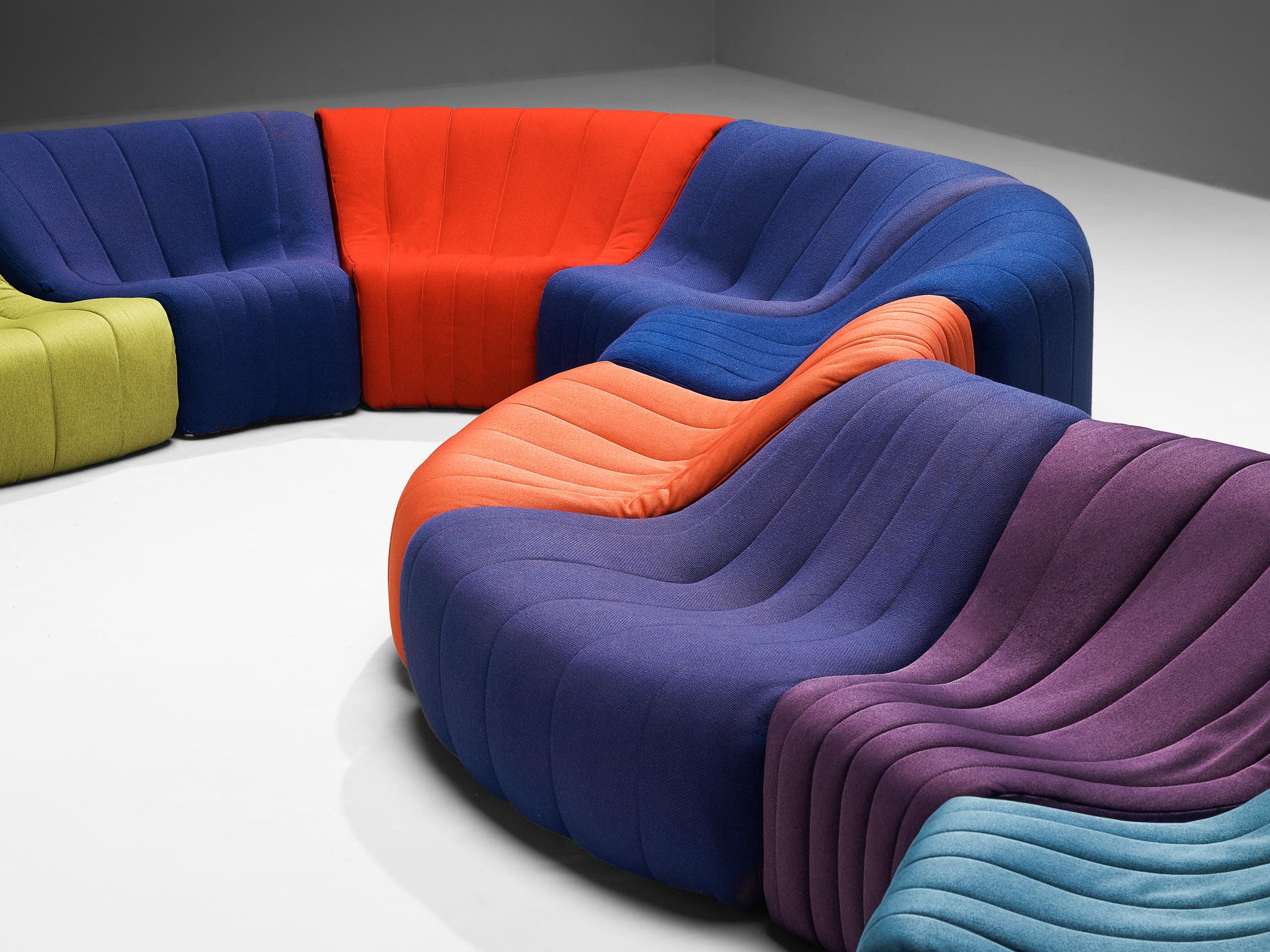 Kwok Hoi Chan for Steiner 'Chromatic' Large Multicolored Modular Sofa 3