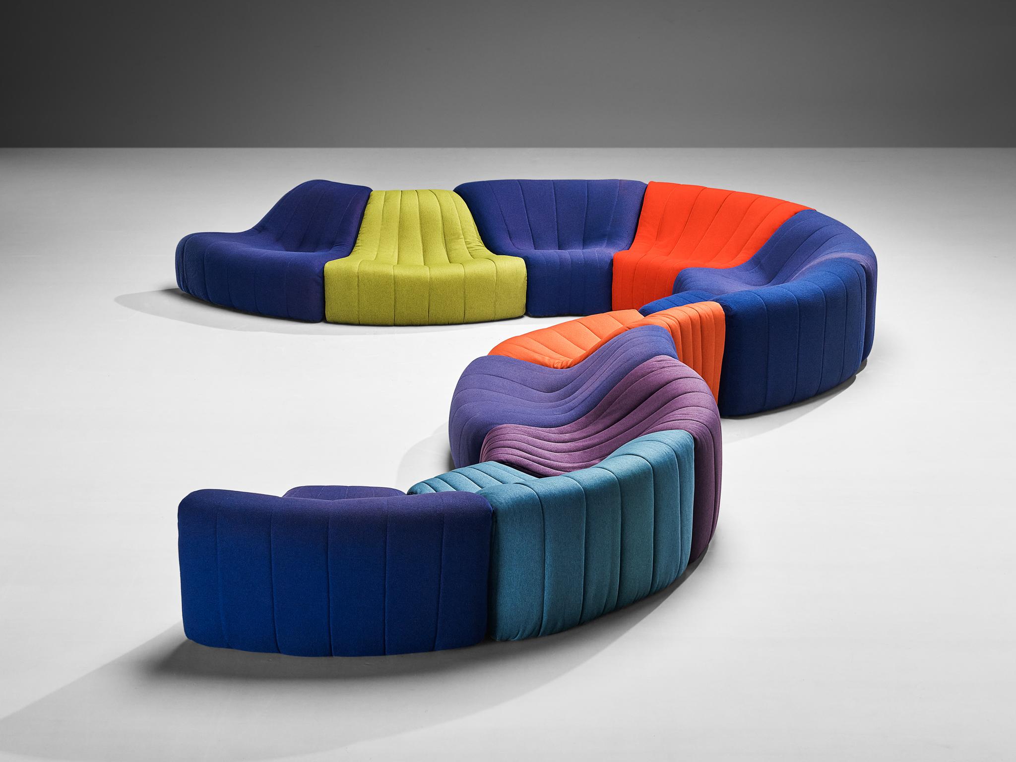 Kwok Hoi Chan for Steiner 'Chromatic' Large Multicolored Modular Sofa 5