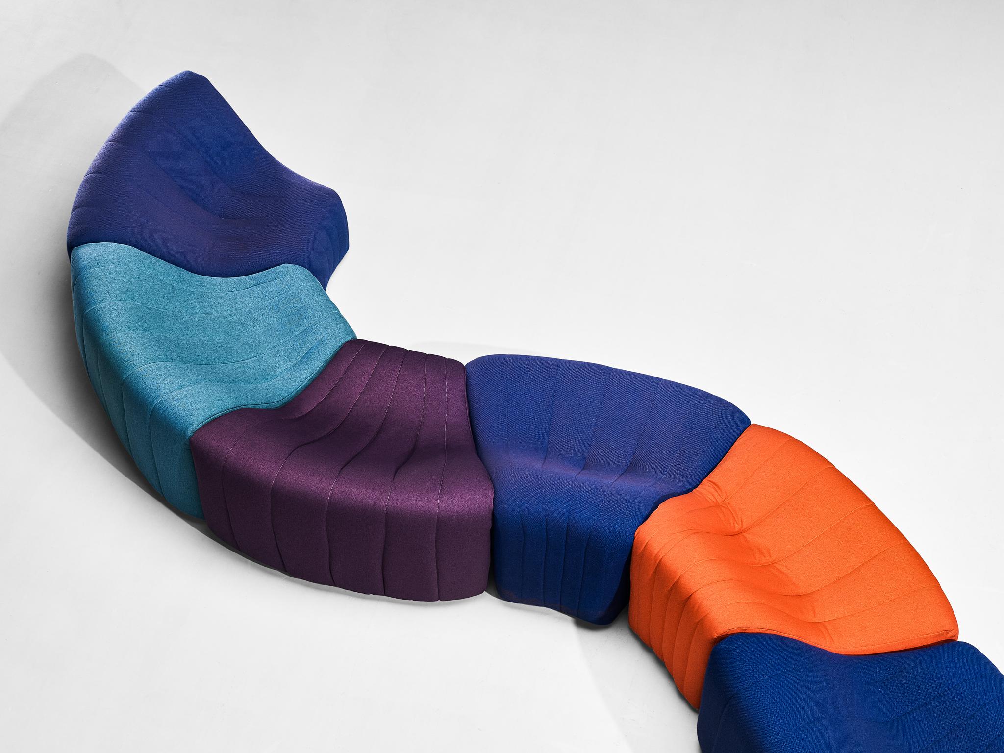 Kwok Hoi Chan for Steiner 'Chromatic' Large Multicolored Modular Sofa 1