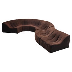 Kwok Hoi Chan for Steiner´Chromatic´ Modular Sofa in Brown Upholstery