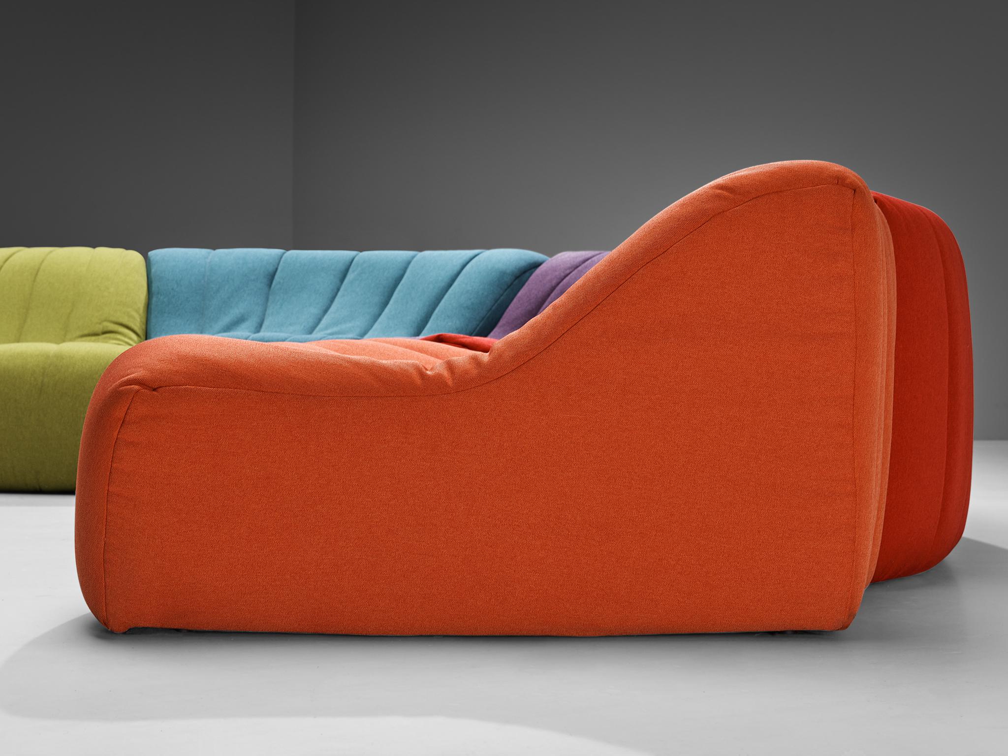 Fabric Kwok Hoi Chan for Steiner 'Chromatic' Multicolored Modular Sofa