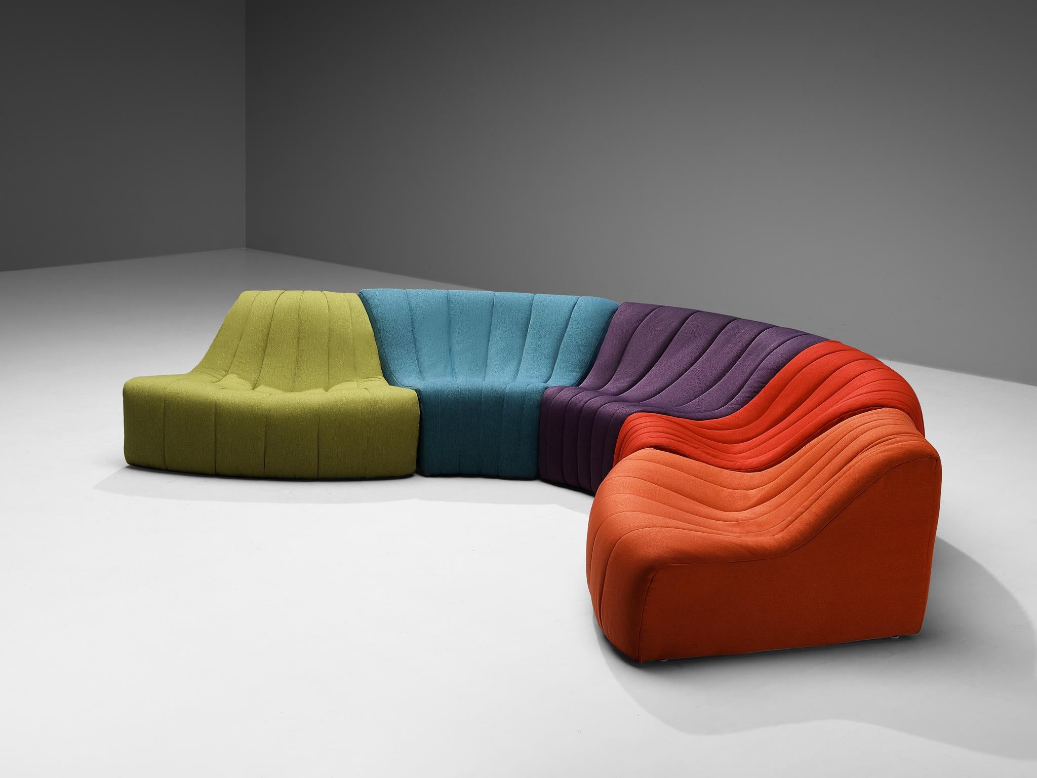 Kwok Hoi Chan for Steiner 'Chromatic' Multicolored Modular Sofa 1