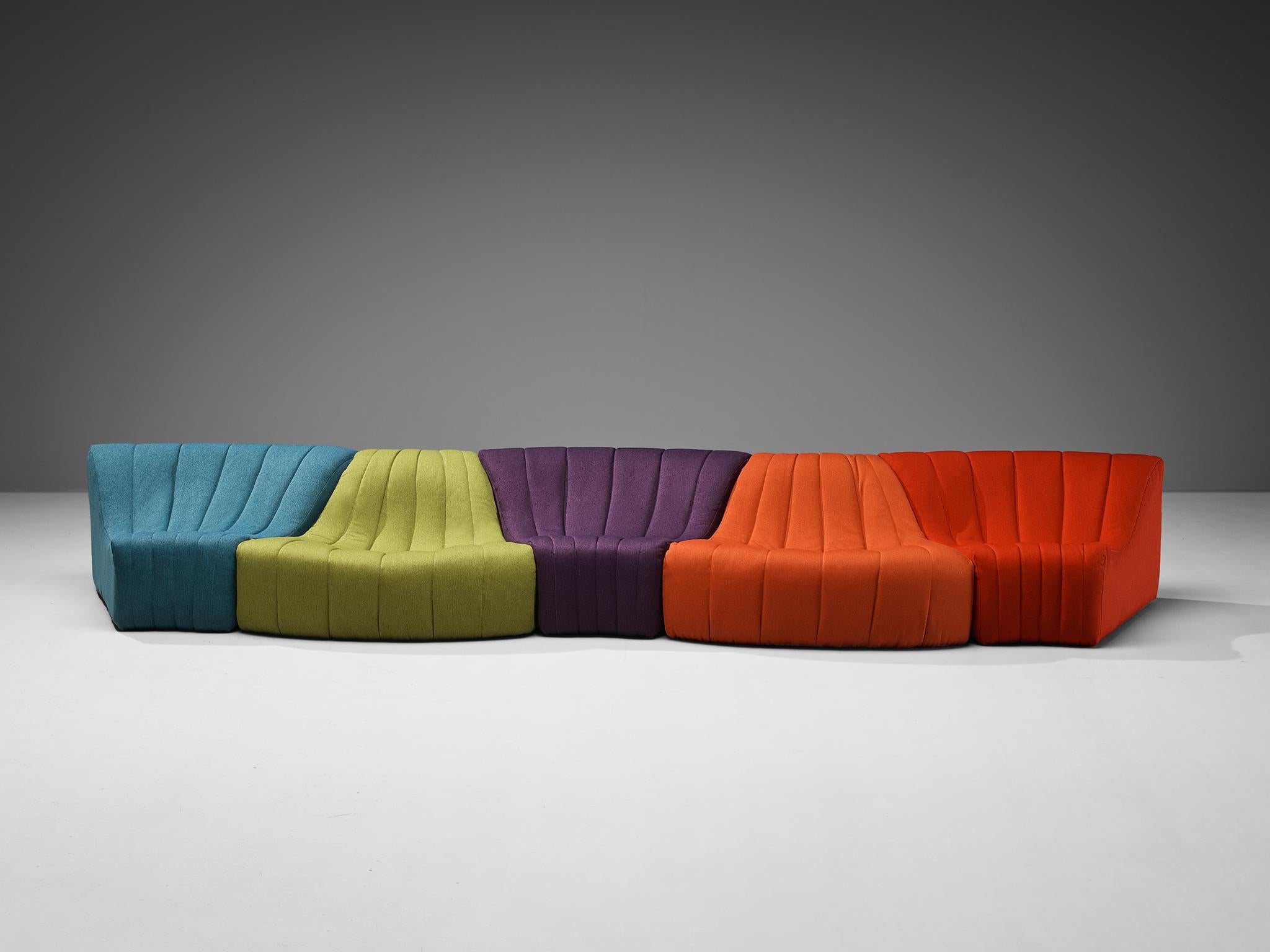 Post-Modern Kwok Hoi Chan for Steiner 'Chromatic' Multicolored Modular Sofa
